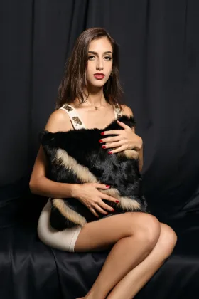 YR346 Home Textile Cushion Cover/Warm Furs Fashion Cushions/ Rabbit Raccoon Fur Bolster