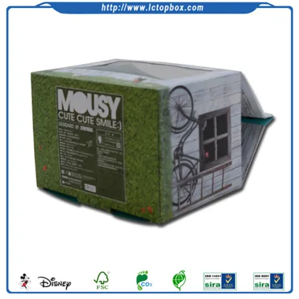 Fun retro mansion shape toy box