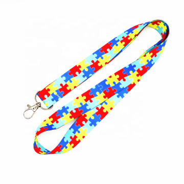 Autisme Conscience Puzzle Lonyard avec support d'identification: un accessoire pratique pour la sécurité et la visibilité