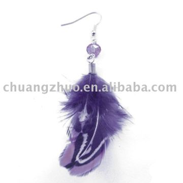 Fashion Silver Feather Earrings