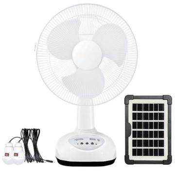 ISolfan Wholesale High Wind Speed Dual Power Electric AC DC Solar Panel Powered Battery Included Table Fan for Outdoor Use