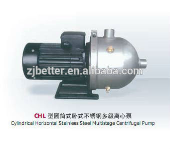 cylinderical horizontal stainless steel multistage centrifugal pump CHL
