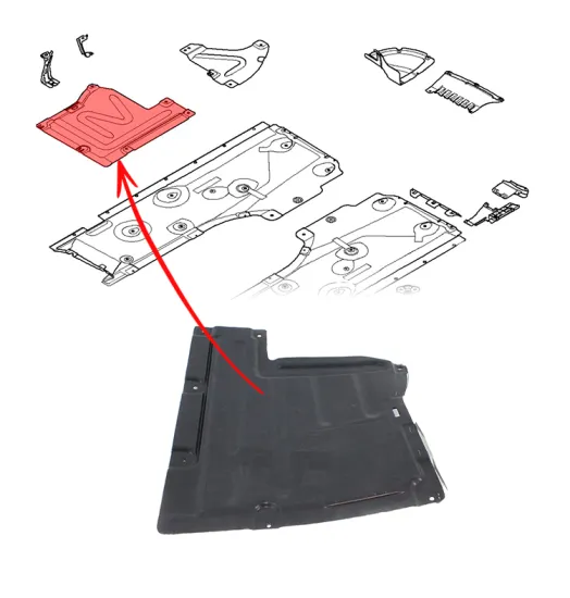 Low Price Wholesale Durable Black Plastic Oil Sump Mudguard for BMW 3 Series E90