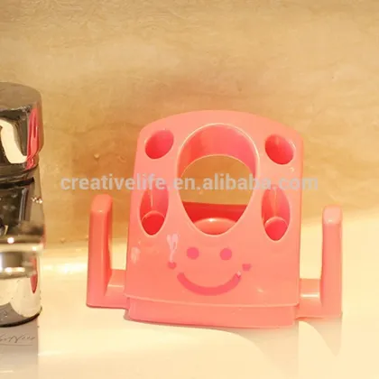 Plastic Smile Toothbrush Holder Bathroom Set