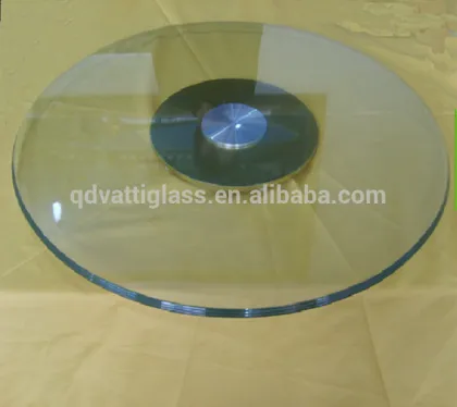 Tempered glass rotating round dining table/glass top round dining table