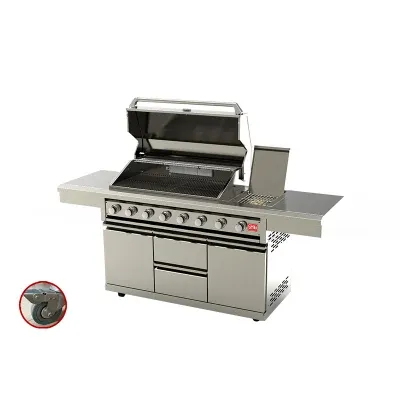 High Efficiency Gas BBQ Grill Cabinet with Copper Side Burner
