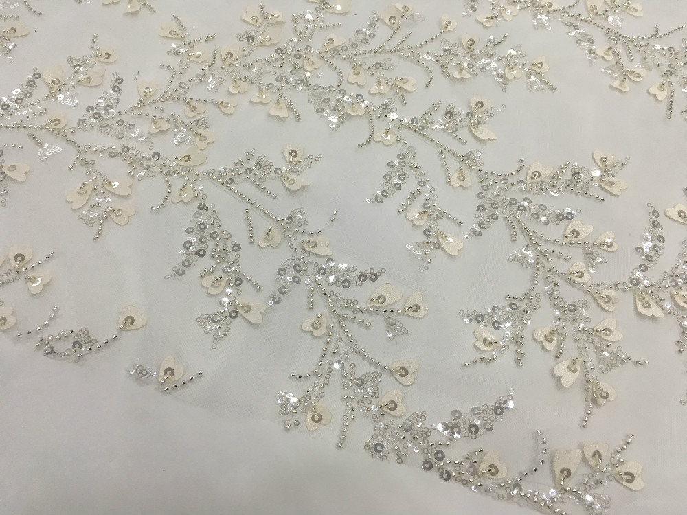 Beads Embroidery Fabric