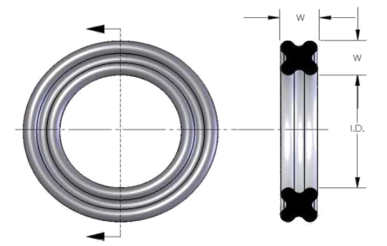 NBR/Nitrile Rubber X Shaped Quad Ring seal