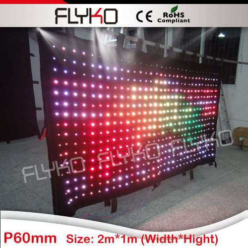 Flyko foldable and flexible led stage curtain screen