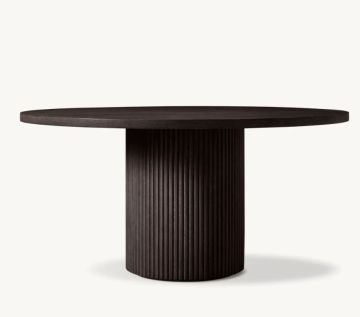 Luxury French Solid Oak Wood Byron Round Dining Table