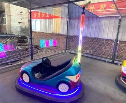 90V Fiberglass Dodgem Ceiling-Powered Bumper Cars for Amusement Parks