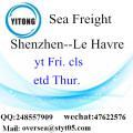 Porto di Shenzhen consolidamento LCL alle Havre