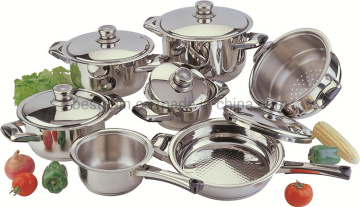 Stainless Steel Wide Edge Cookware Set SS