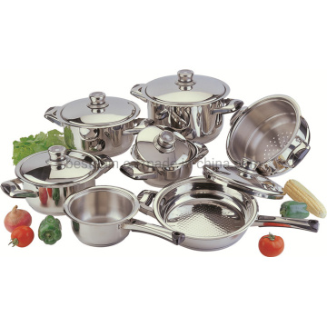 Stainless Steel Wide Edge Cookware Set SS