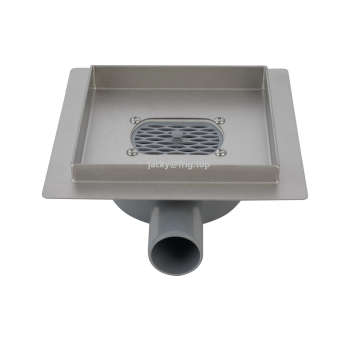 360 Degree Square Floor Drain for Bathroom Showers with Edge Waste Grates