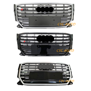 Grilla paraurti anteriore in argento nero lucido per Audi Q2 SQ2 2018-2020
