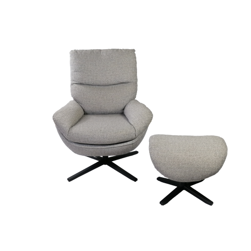 Silla de dormitorio con otomana