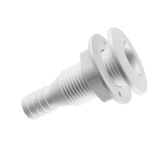 5/8' Plastic Thru-Hull Bilge Fitting For Bilge Pump Drain or Vent Hose Fitting for Boats Marine Yacht Sail RV Camper Truck