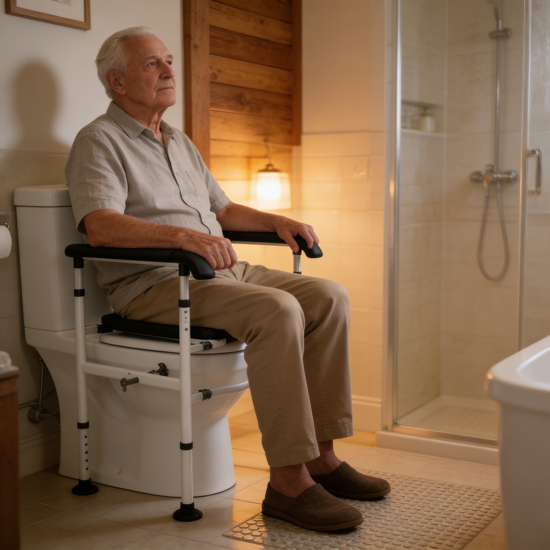 Adjustable Ergonomic Elevated Toilet Chair Frame for Seniors - View 5