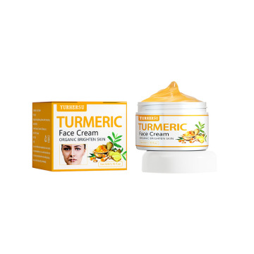 Creme de açafrão orgânico de marca própria por atacado: anti-acne, efeito forte, creme para o rosto de clareamento e iluminação