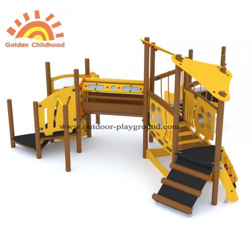 HPL Wooden Tube Slide Park Equipment For Kids