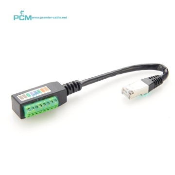 Pass Thru Ethernet CAT5e RJ45 Male to 8Pin Screw Terminal Block Extender Cable: Enhancing Your Networking Solutions