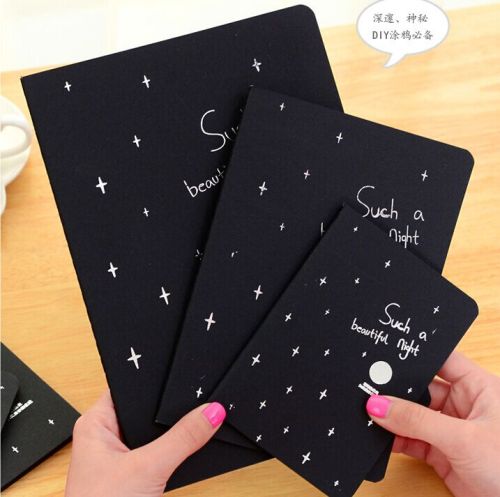 Hard Cover Customized Sketch Pad Black Paper Book Sketchbook for Drawing
