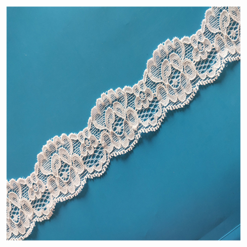 Dusty pink narrow lace trim, 3.3cm