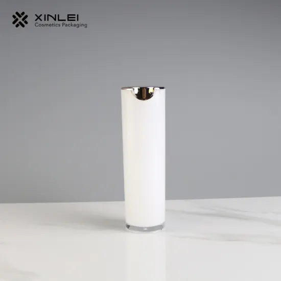 40ml white U-shaped round acrylic vacuum bottle