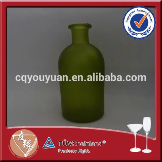 Refill cheap color sprayed 200ml sanitizer green glass bottles