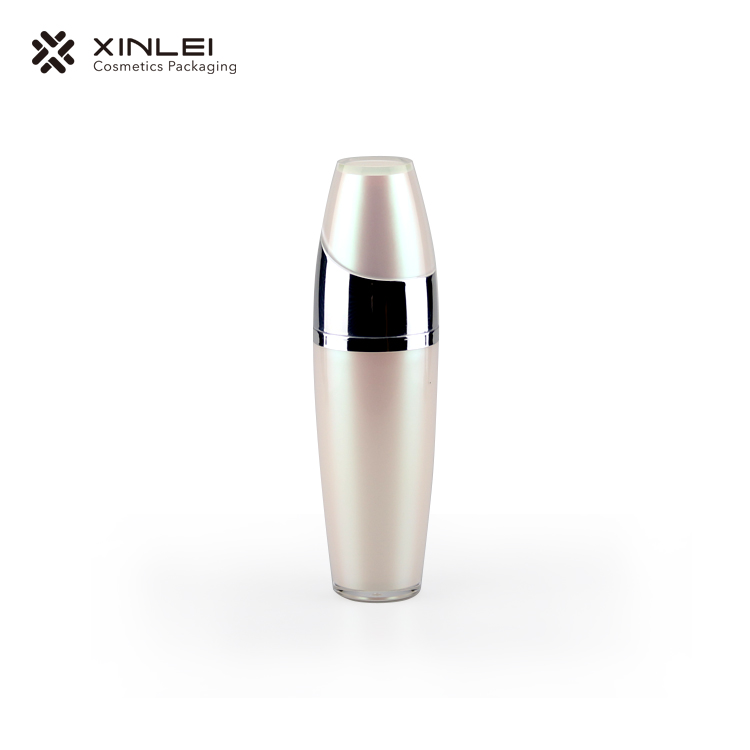 100ml 3.5oz white pearlescent custom cosmetics bottles