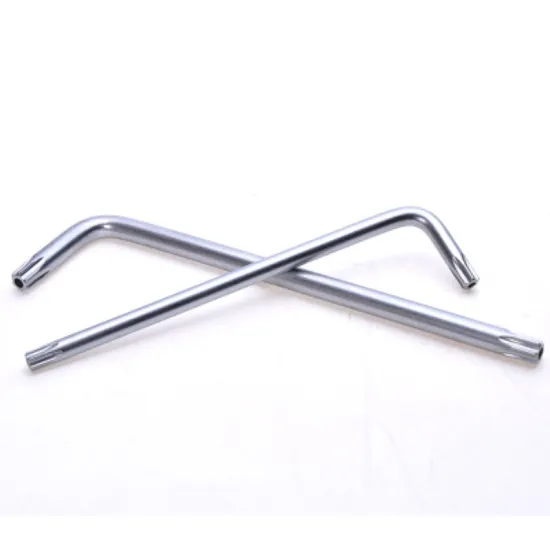 Set of Allen and Torx Hex Wrenches: T10, T15, T20, T25, T27, T30 with L-Type Handle