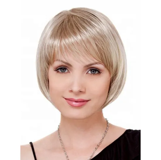 wholesale gold synthetic bob wig natural straight hair heat Resistant  high quality wigs for fashion women