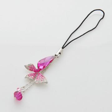 Butterfly Shape Swarovski Stone Mobilehphone Chain