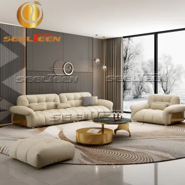Minimalist Hotel Apartment Living Room Fabric Vintage Sofa Set Furniture