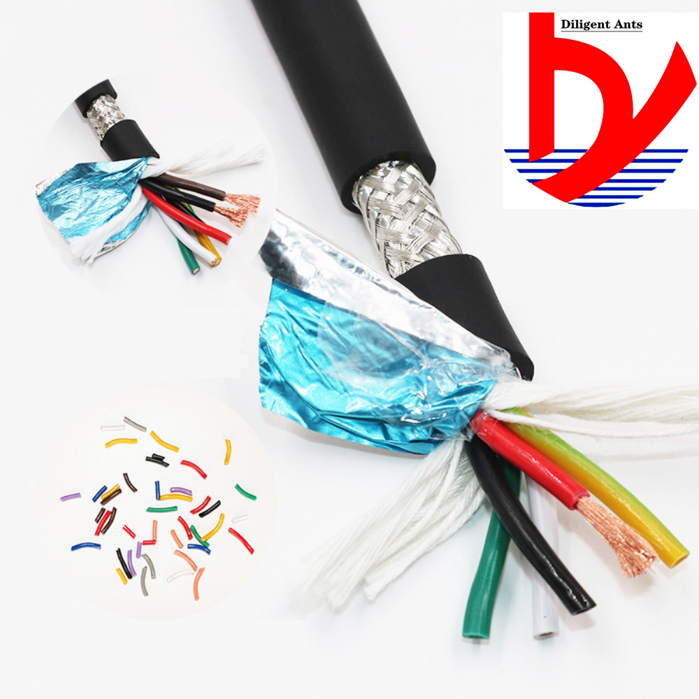 20AWG 2/3/4/5 core Towline shielded cable 5m PVC flexible wire TRVVP resistance to bending corrosion resistant copper wire