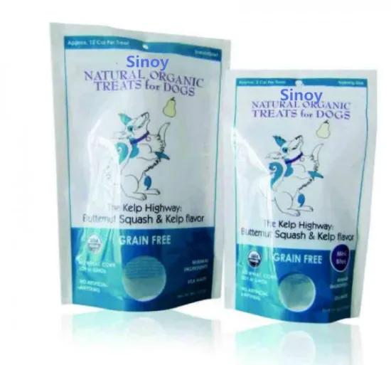 Glossy finished laminated stand up pet food cat litter bag pouch
