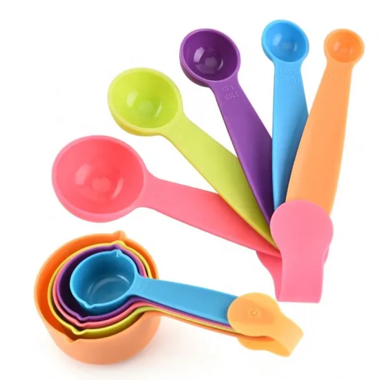 Good Quality 10-Piece Plastic Measuring Spoon Kit for Baking