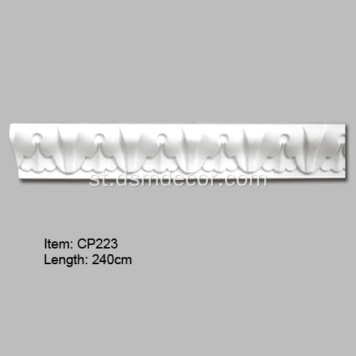 Mokhabiso oa Polyurethane Acanthus Leaf Crown Molding