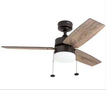 Remote control ceiling fan with lamp