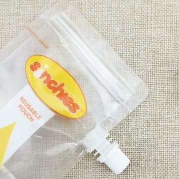 Custom juice-bag and zipper food packaging spout-bag