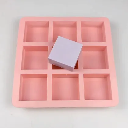 Custom 6-Hole Rectangle DIY Craft Silicone Candle Mold for Hanging Decor