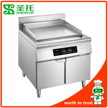 Shentop Stainless Steel Commercial Induction Griddle With Cabinet Electric Griddle Meat Grill Griddle Hamburger