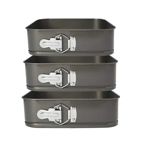 3pcs Sets Square Nonstick Leakproof Bakeware Cheesecake Pan
