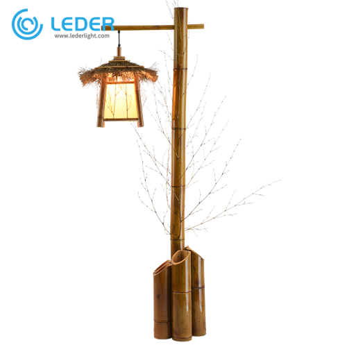 LEDER 장식 최고의 나무 플로어 램프