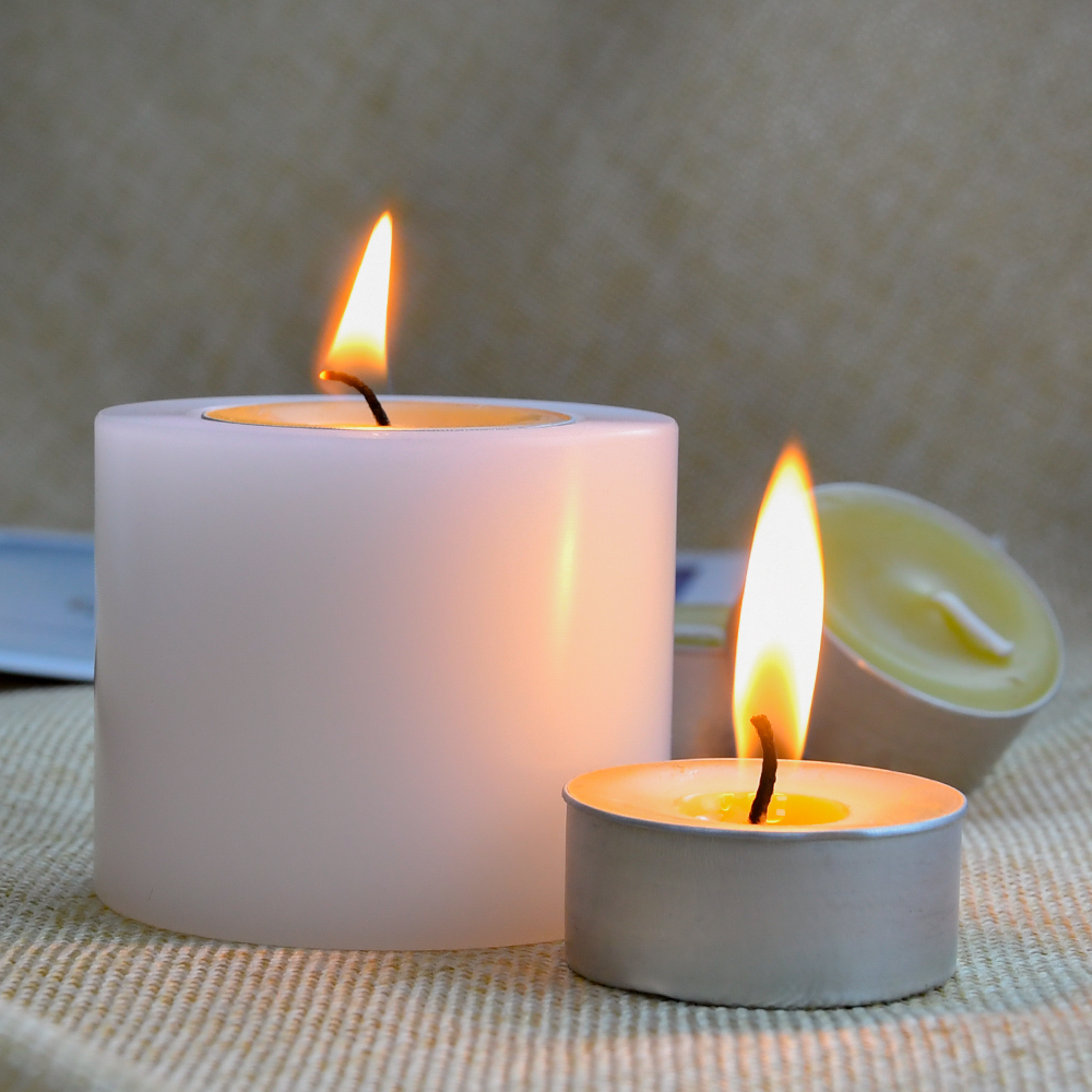 Eco ecológico amistoso beeswax iglesia tealight velas