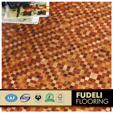 Formaldehyde E1 grade SCS Certified Unique design wood parquet flooring for sale