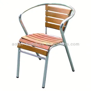 Aluminum wood country style dining room chairs