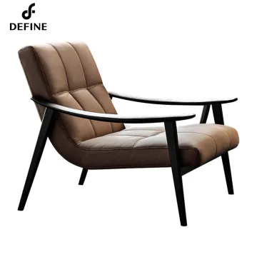 Solid Wood Frame High Density Sponge Microfiber Armchair