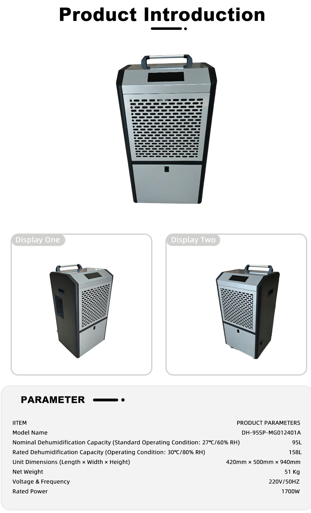 Portable Dehumidifier with Continuous Drainage Option x